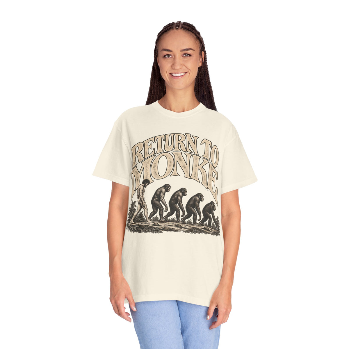 Return To Monke T-Shirt - De-Evolution March Of Progress