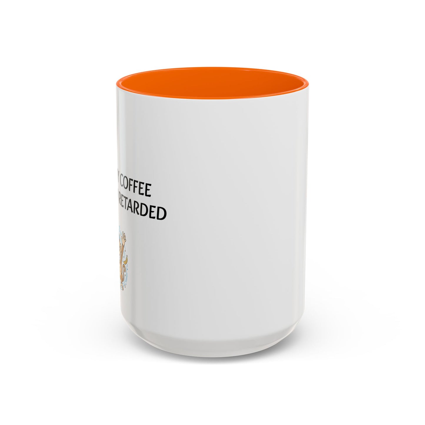 Accent Coffee Monkey Mug — Funny "Coffee First" With Monkey Morning Humor Ceramic Mug