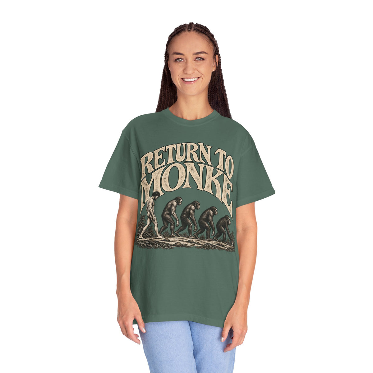 Return To Monke T-Shirt - De-Evolution March Of Progress
