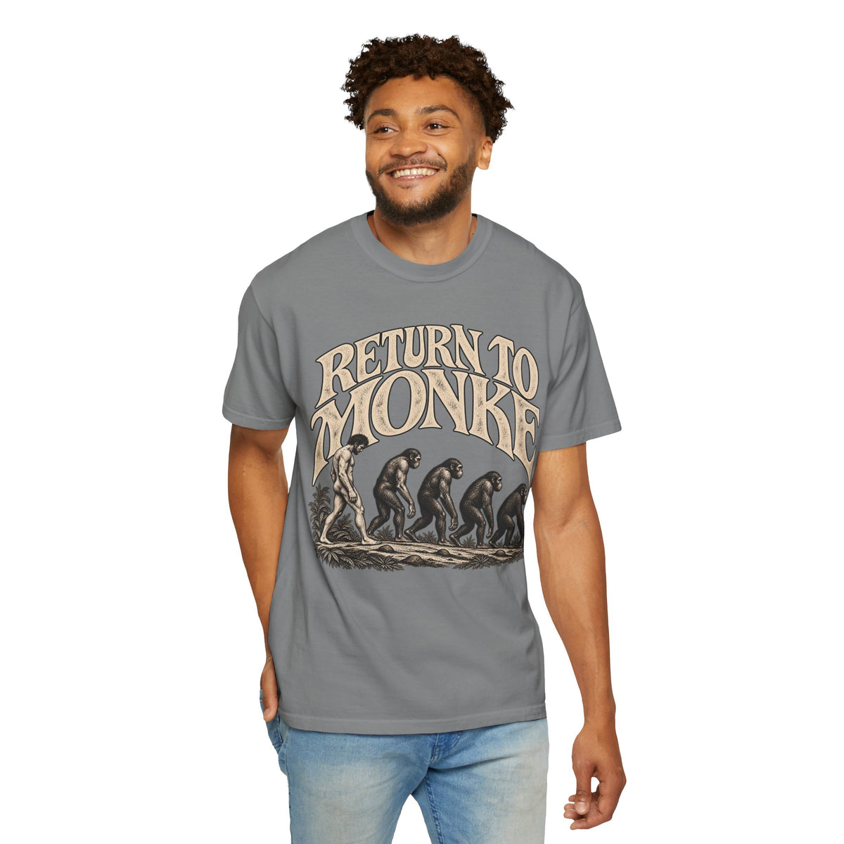Return To Monke T-Shirt - De-Evolution March Of Progress