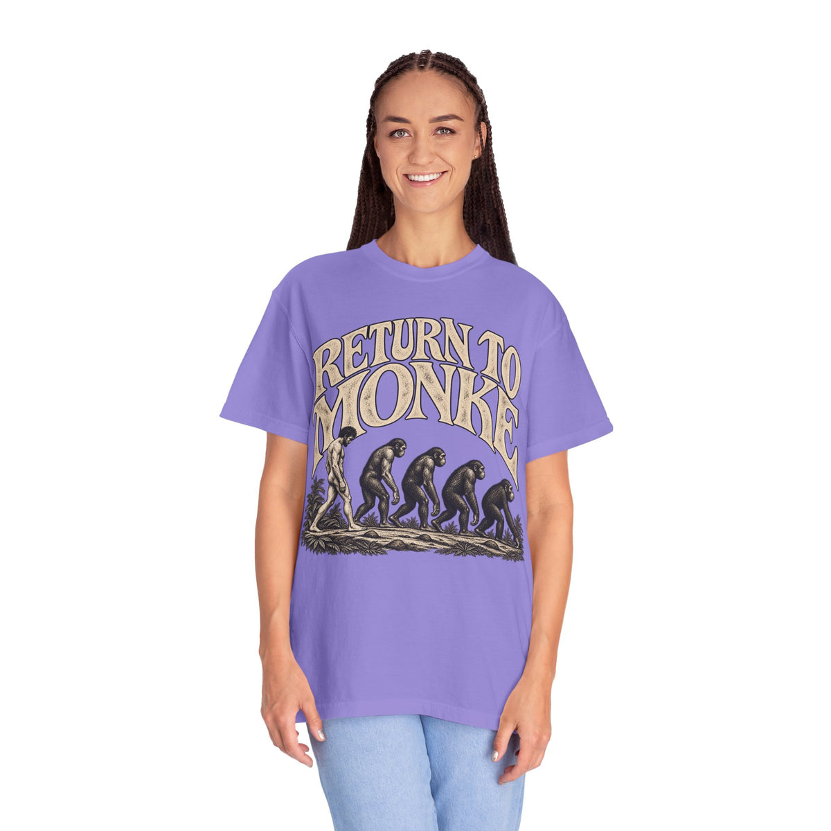 Return To Monke T-Shirt - De-Evolution March Of Progress