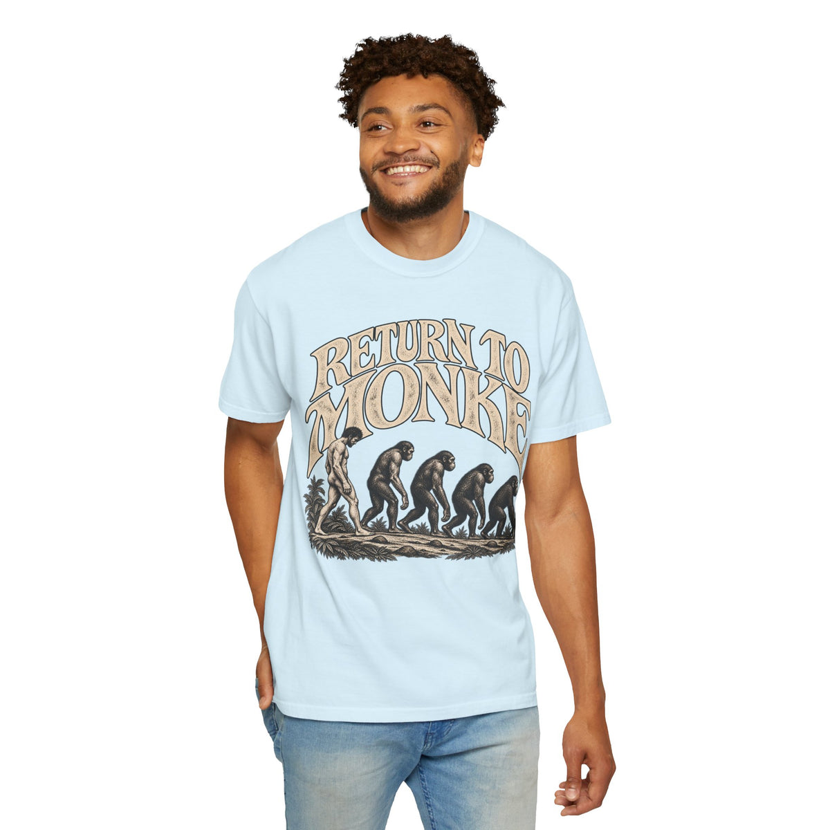 Return To Monke T-Shirt - De-Evolution March Of Progress
