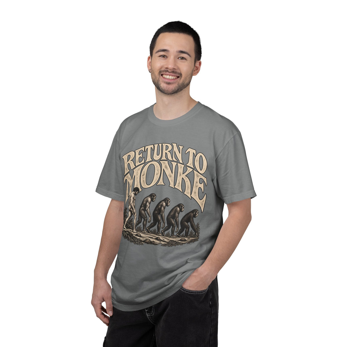 Return To Monke T-Shirt - De-Evolution March Of Progress