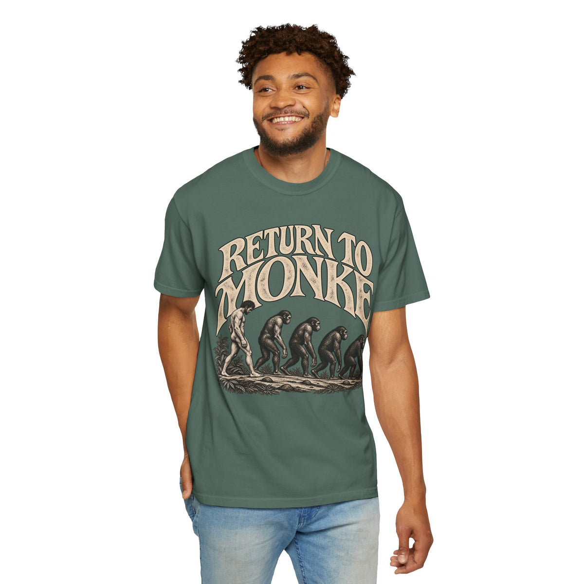Return To Monke T-Shirt - De-Evolution March Of Progress