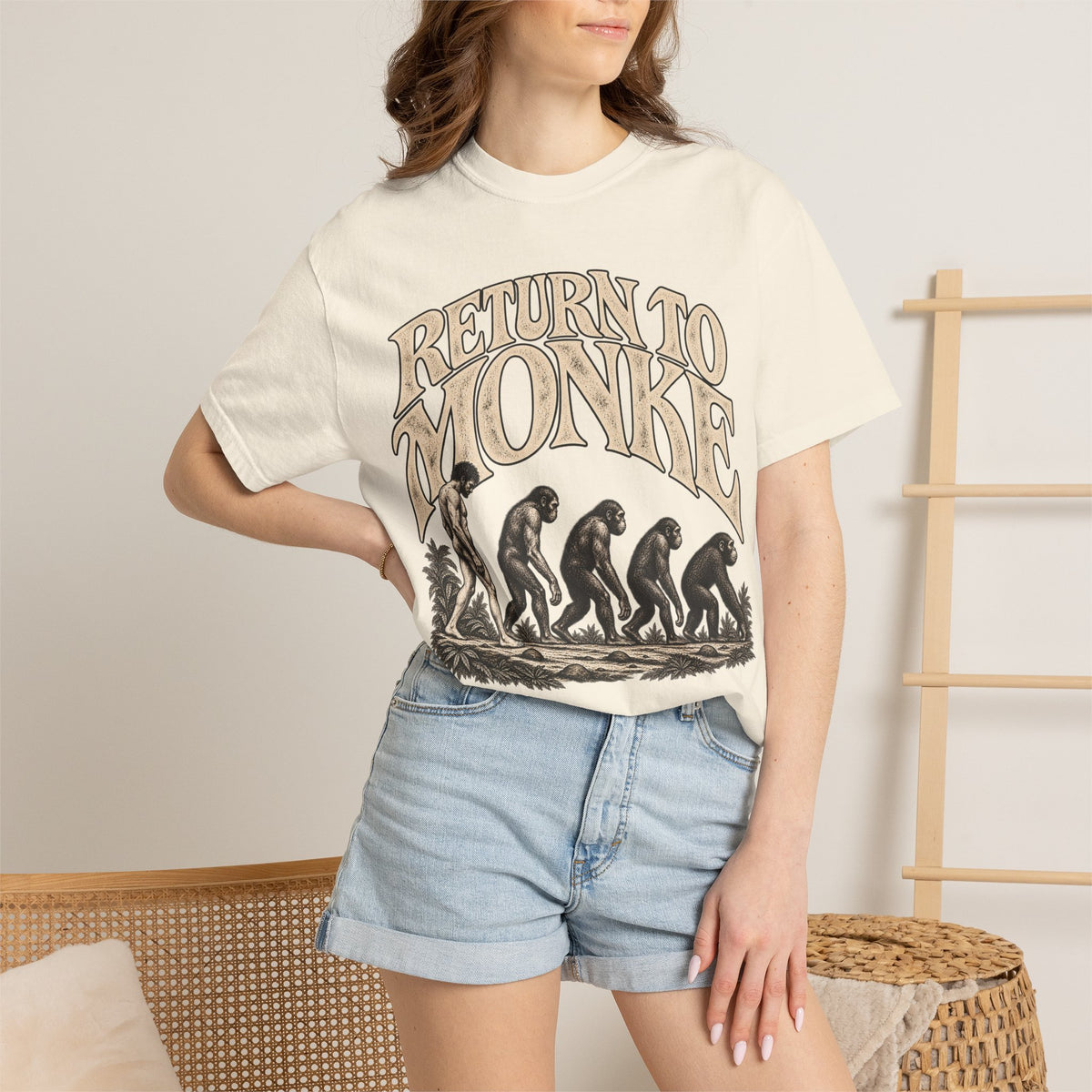 Return To Monke T-Shirt - De-Evolution March Of Progress