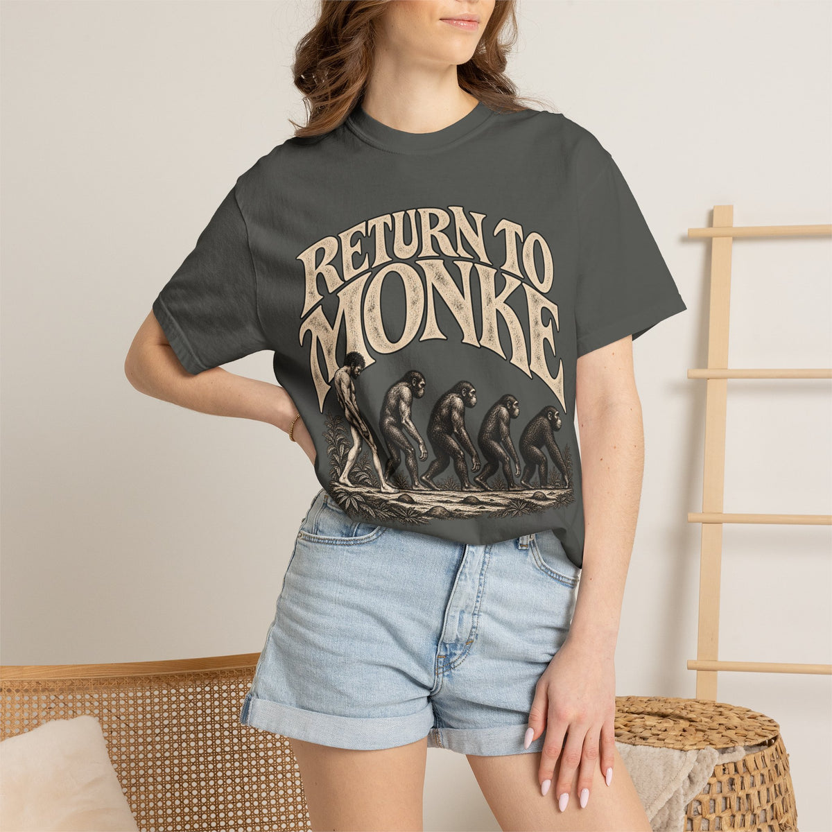 Return To Monke T-Shirt - De-Evolution March Of Progress
