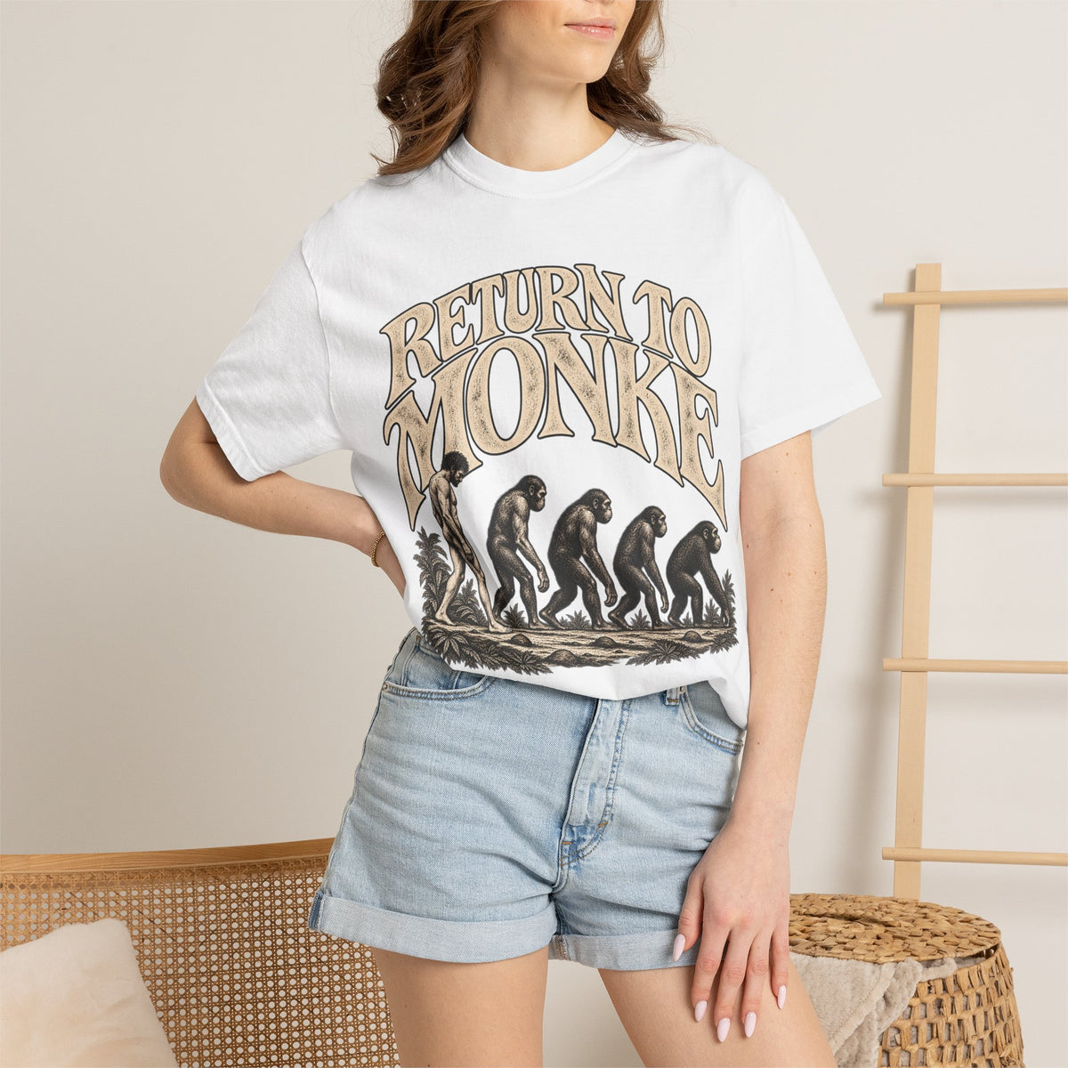 Return To Monke T-Shirt - De-Evolution March Of Progress