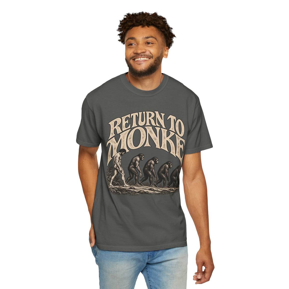 Return To Monke T-Shirt - De-Evolution March Of Progress