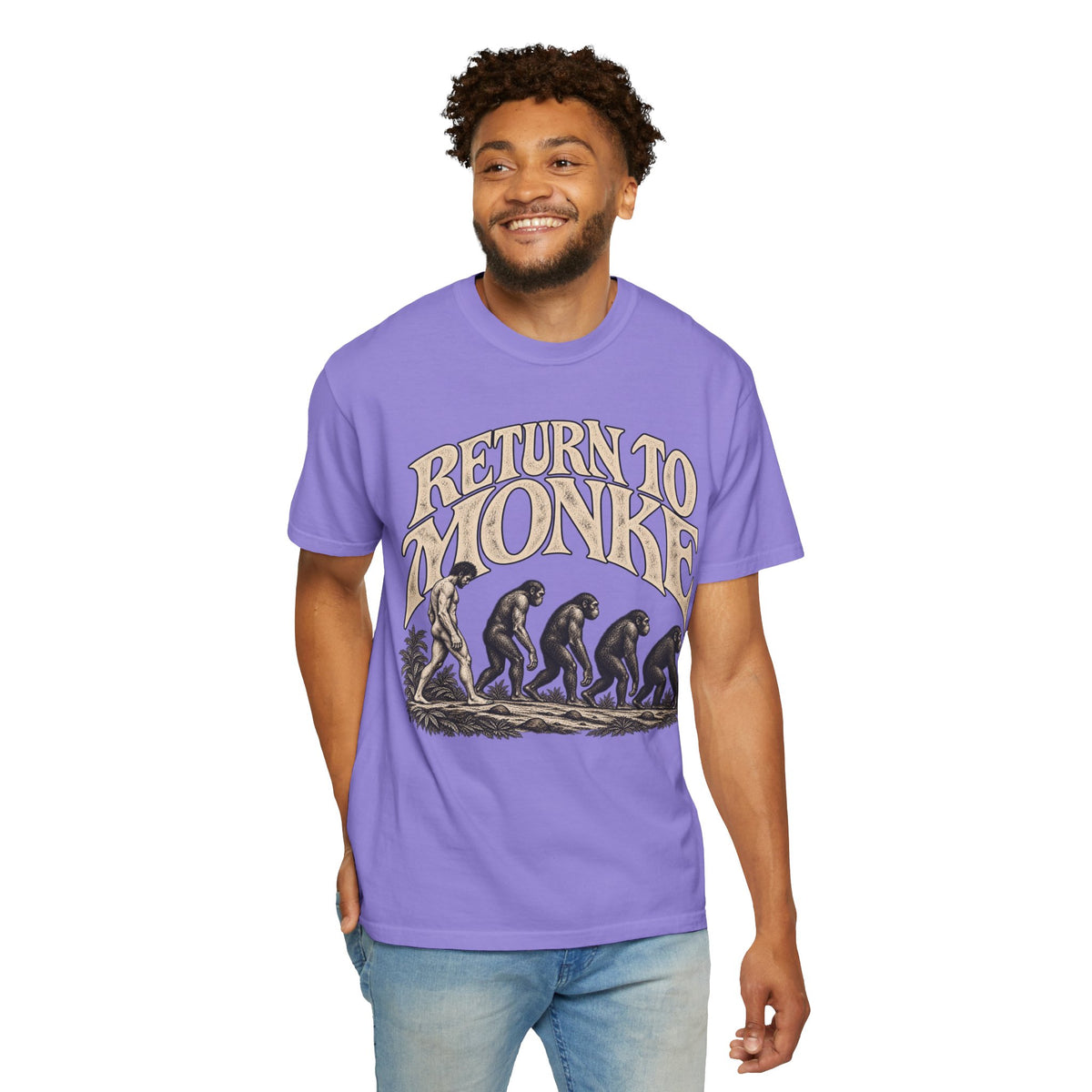 Return To Monke T-Shirt - De-Evolution March Of Progress