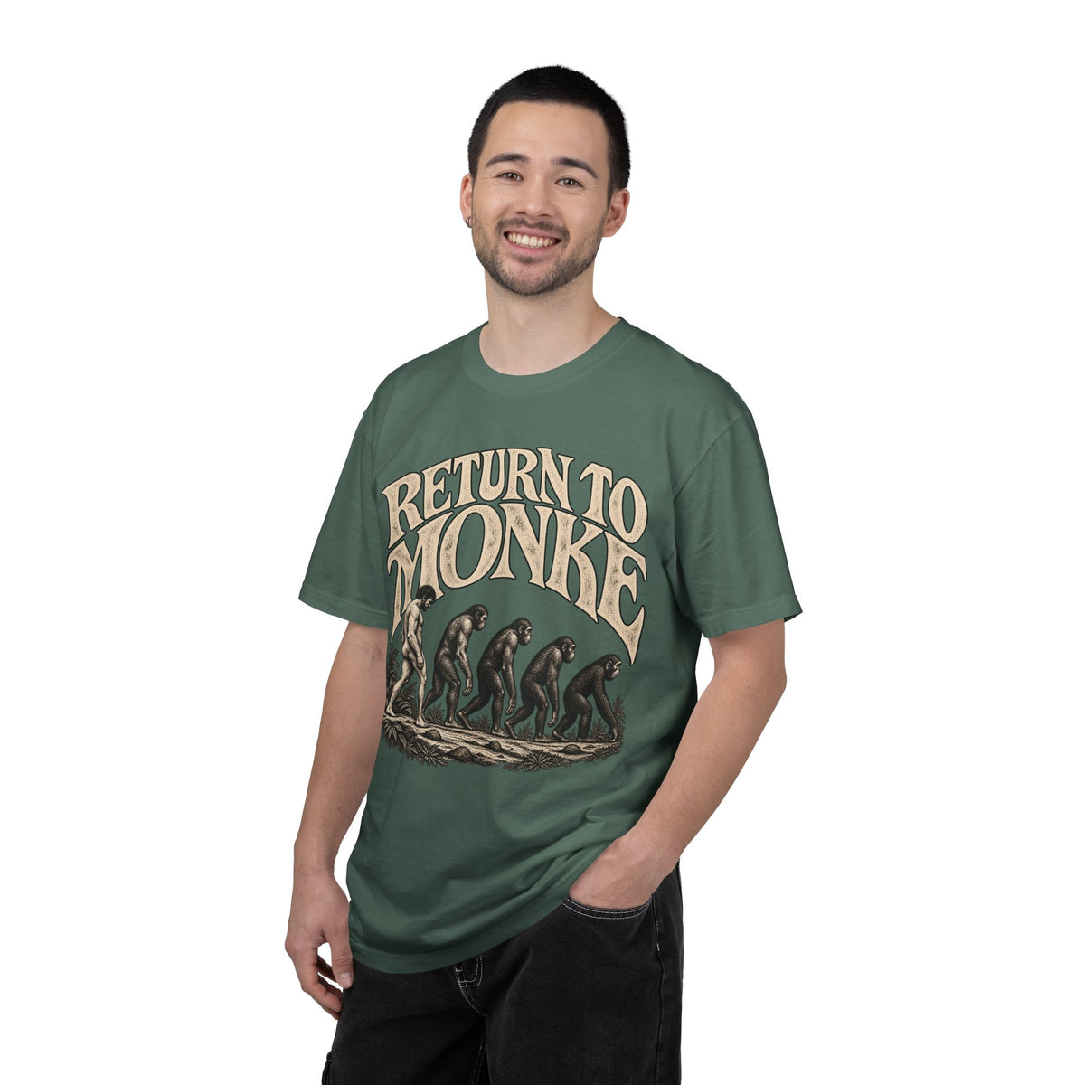Return To Monke T-Shirt - De-Evolution March Of Progress