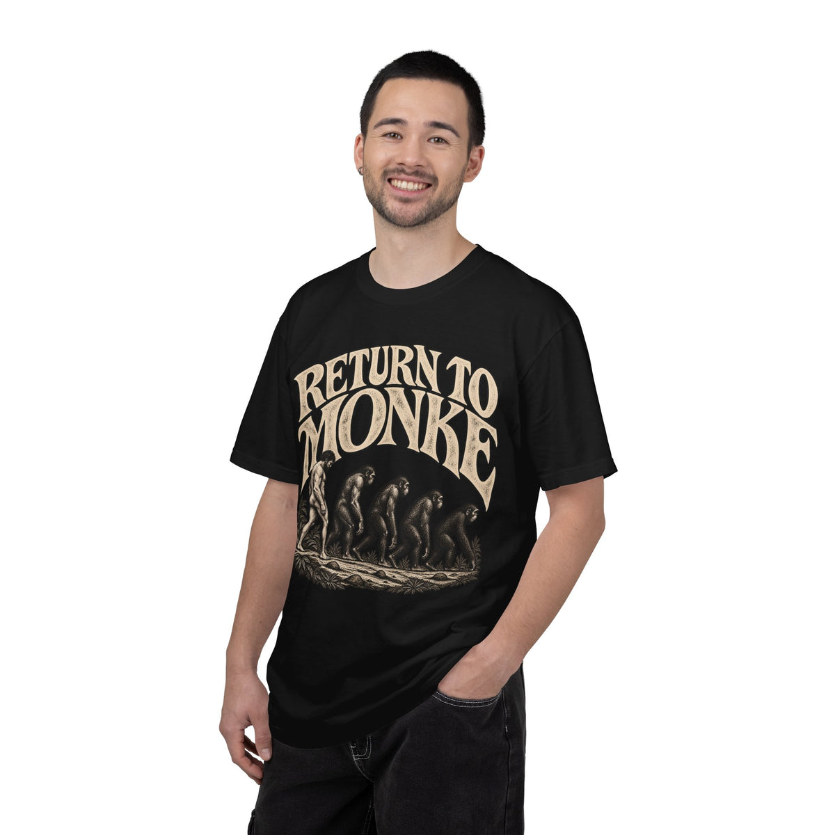 Return To Monke T-Shirt - De-Evolution March Of Progress