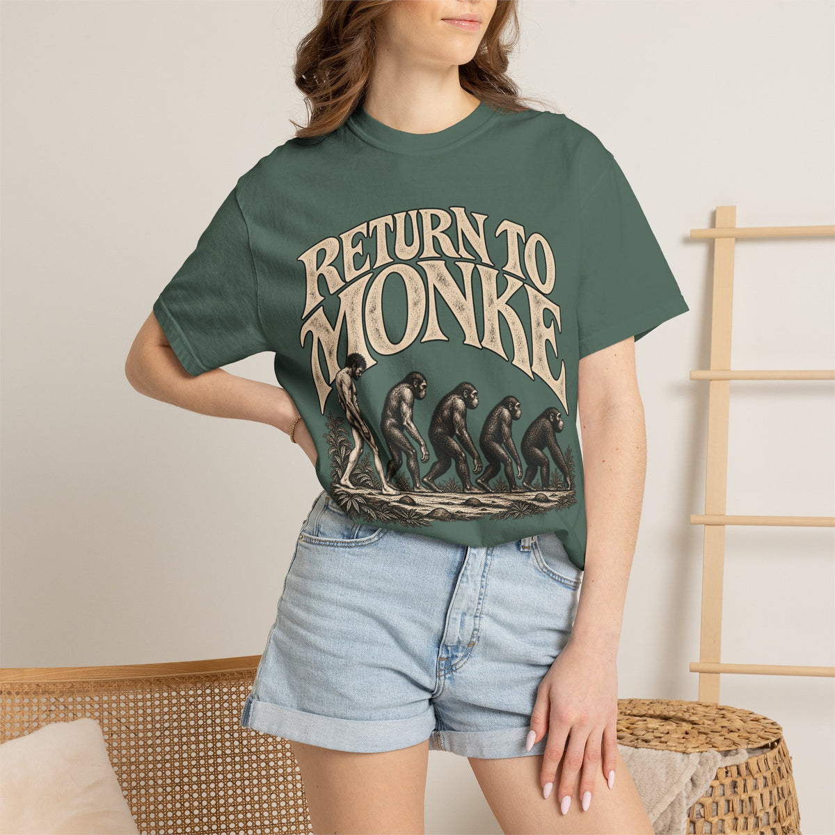 Return To Monke T-Shirt - De-Evolution March Of Progress