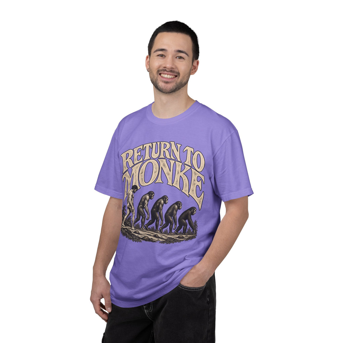 Return To Monke T-Shirt - De-Evolution March Of Progress