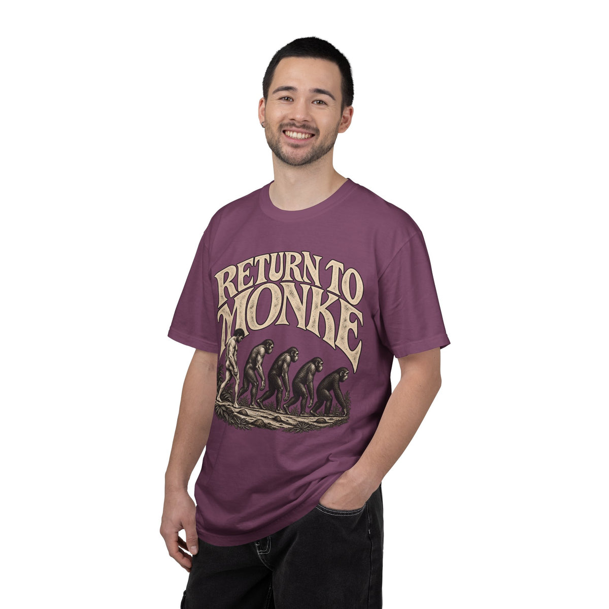 Return To Monke T-Shirt - De-Evolution March Of Progress