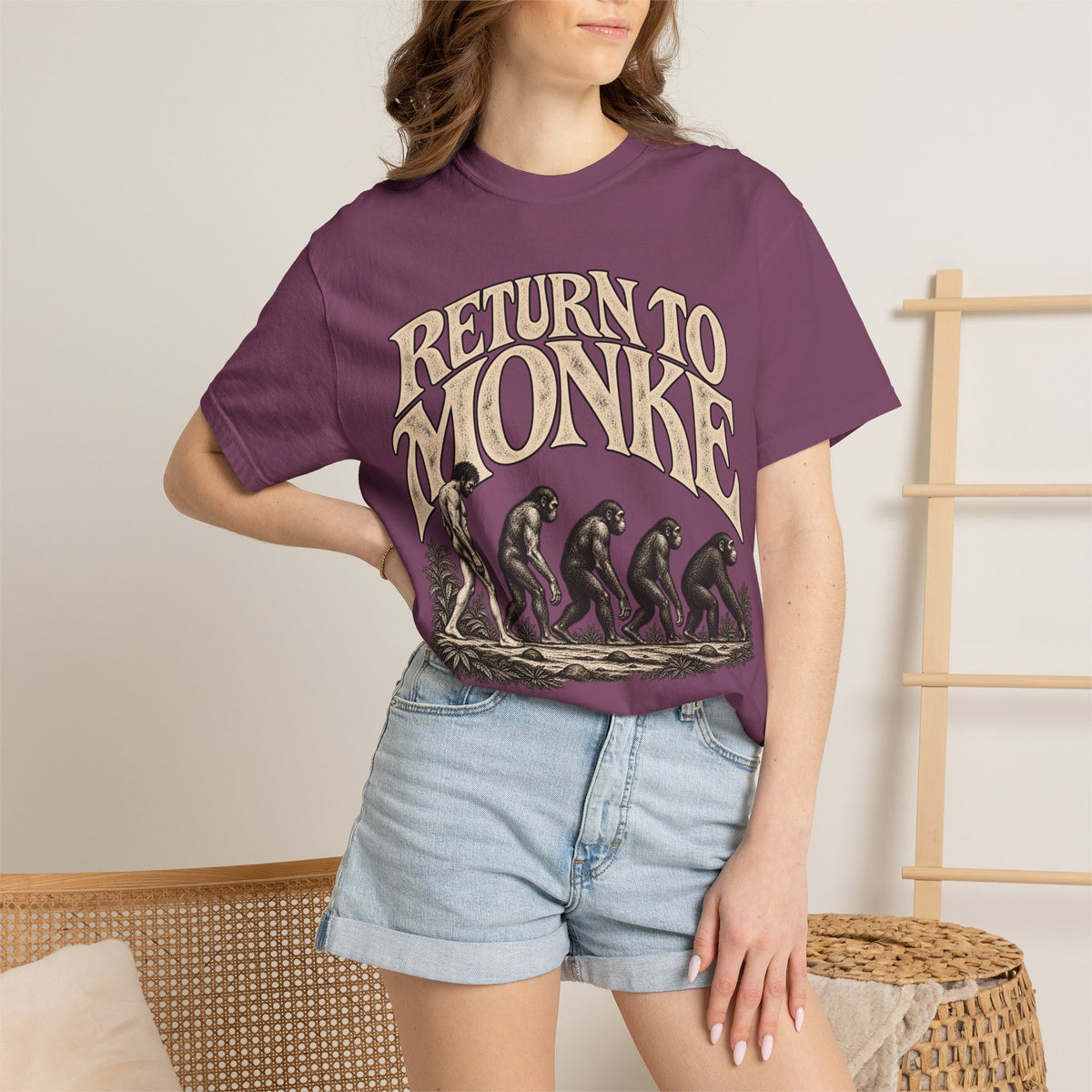 Return To Monke T-Shirt - De-Evolution March Of Progress