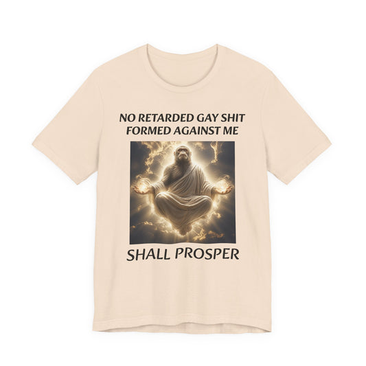 No Retarded Gay Shit Formed Against Me Shall Prosper T-Shirt