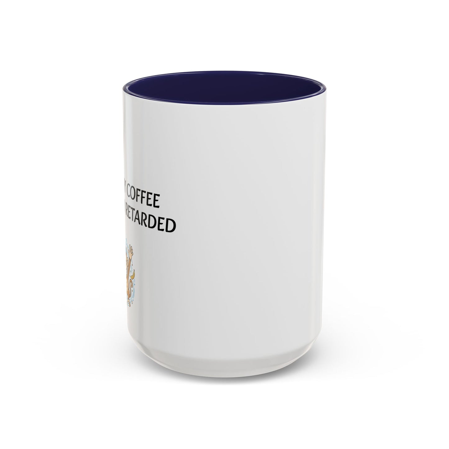 Accent Coffee Monkey Mug — Funny "Coffee First" With Monkey Morning Humor Ceramic Mug