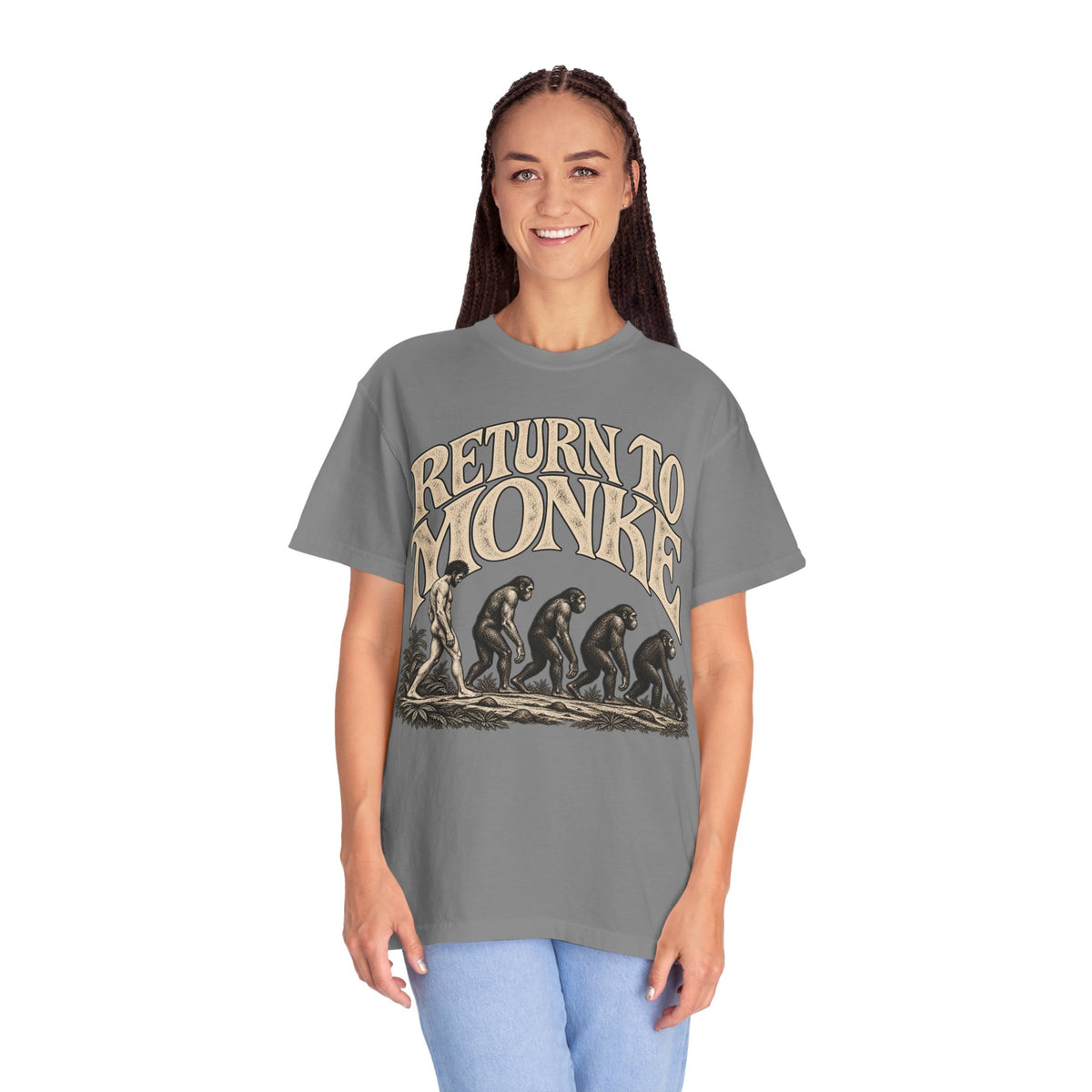 Return To Monke T-Shirt - De-Evolution March Of Progress