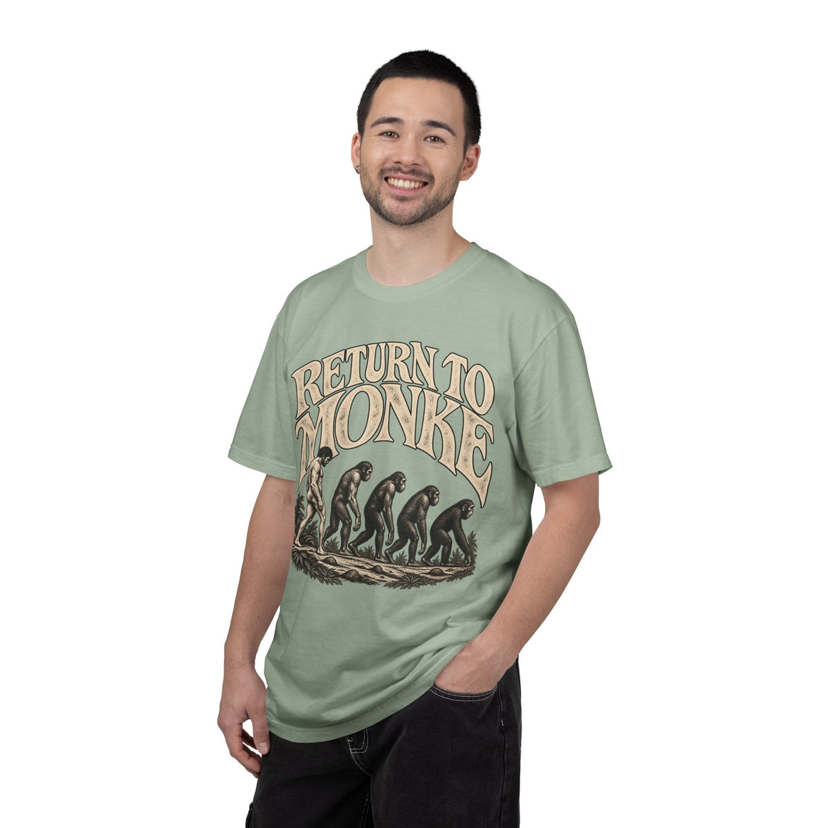 Return To Monke T-Shirt - De-Evolution March Of Progress