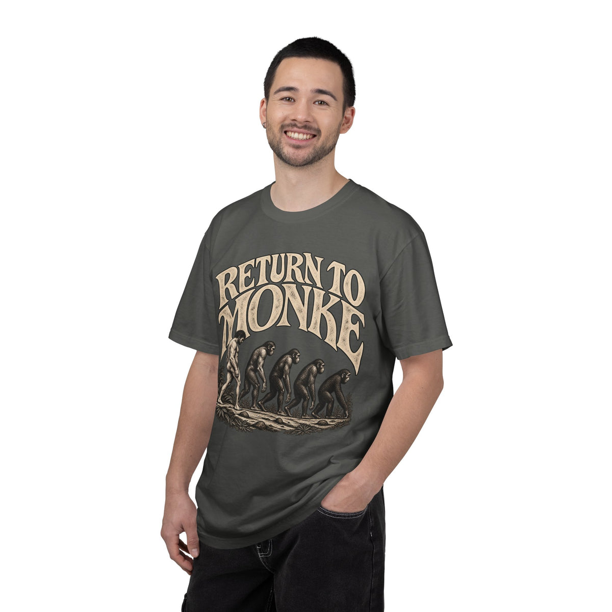 Return To Monke T-Shirt - De-Evolution March Of Progress
