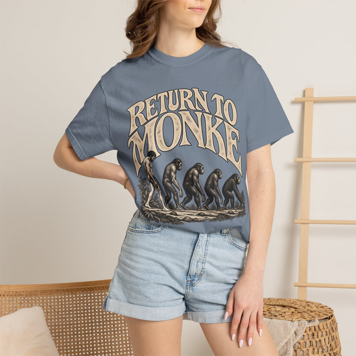 Return To Monke T-Shirt - De-Evolution March Of Progress