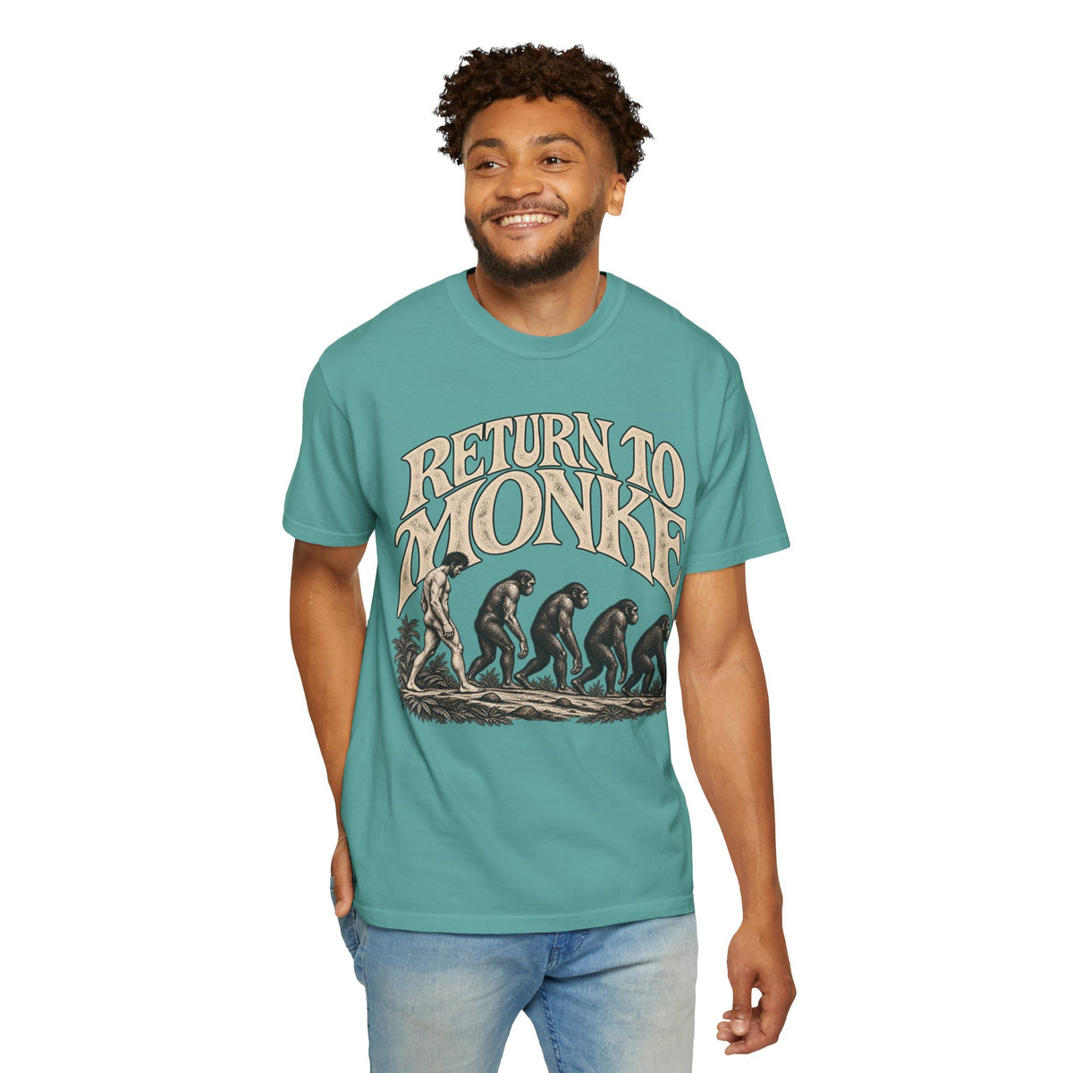 Return To Monke T-Shirt - De-Evolution March Of Progress