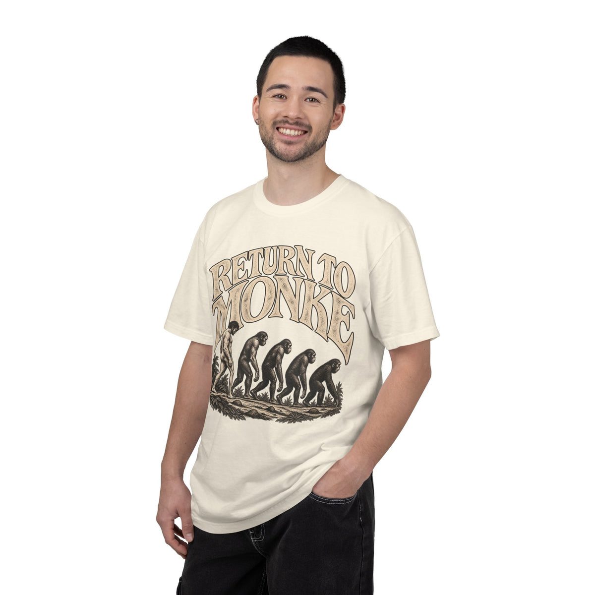 Return To Monke T-Shirt - De-Evolution March Of Progress