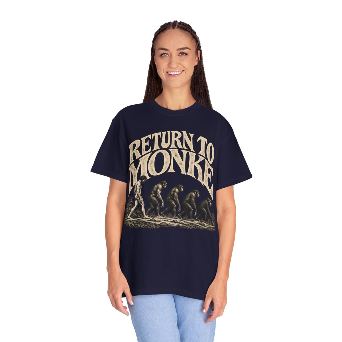 Return To Monke T-Shirt - De-Evolution March Of Progress