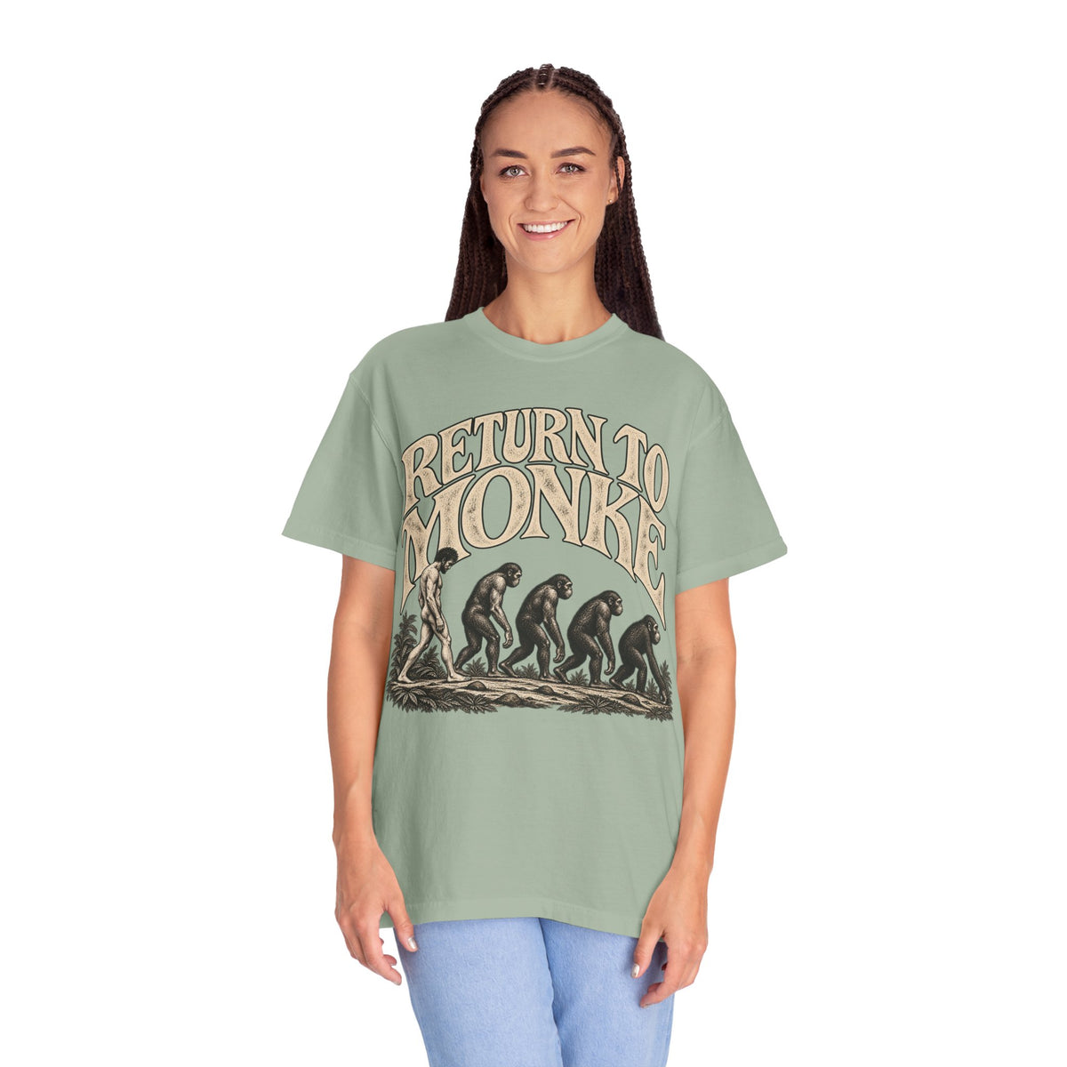 Return To Monke T-Shirt - De-Evolution March Of Progress