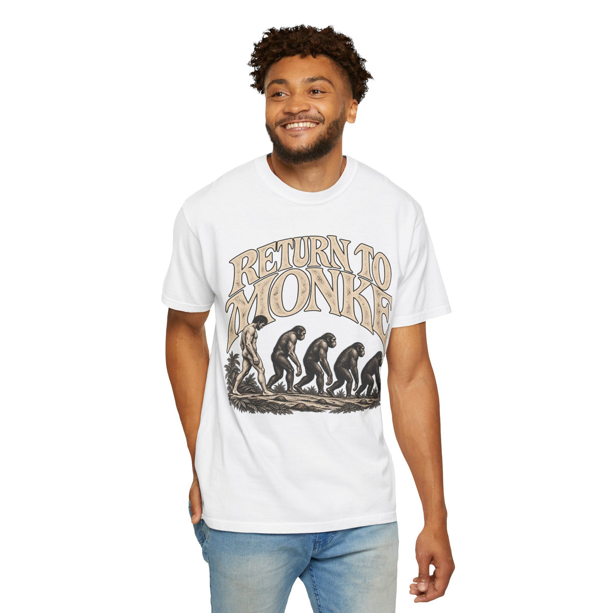 Return To Monke T-Shirt - De-Evolution March Of Progress