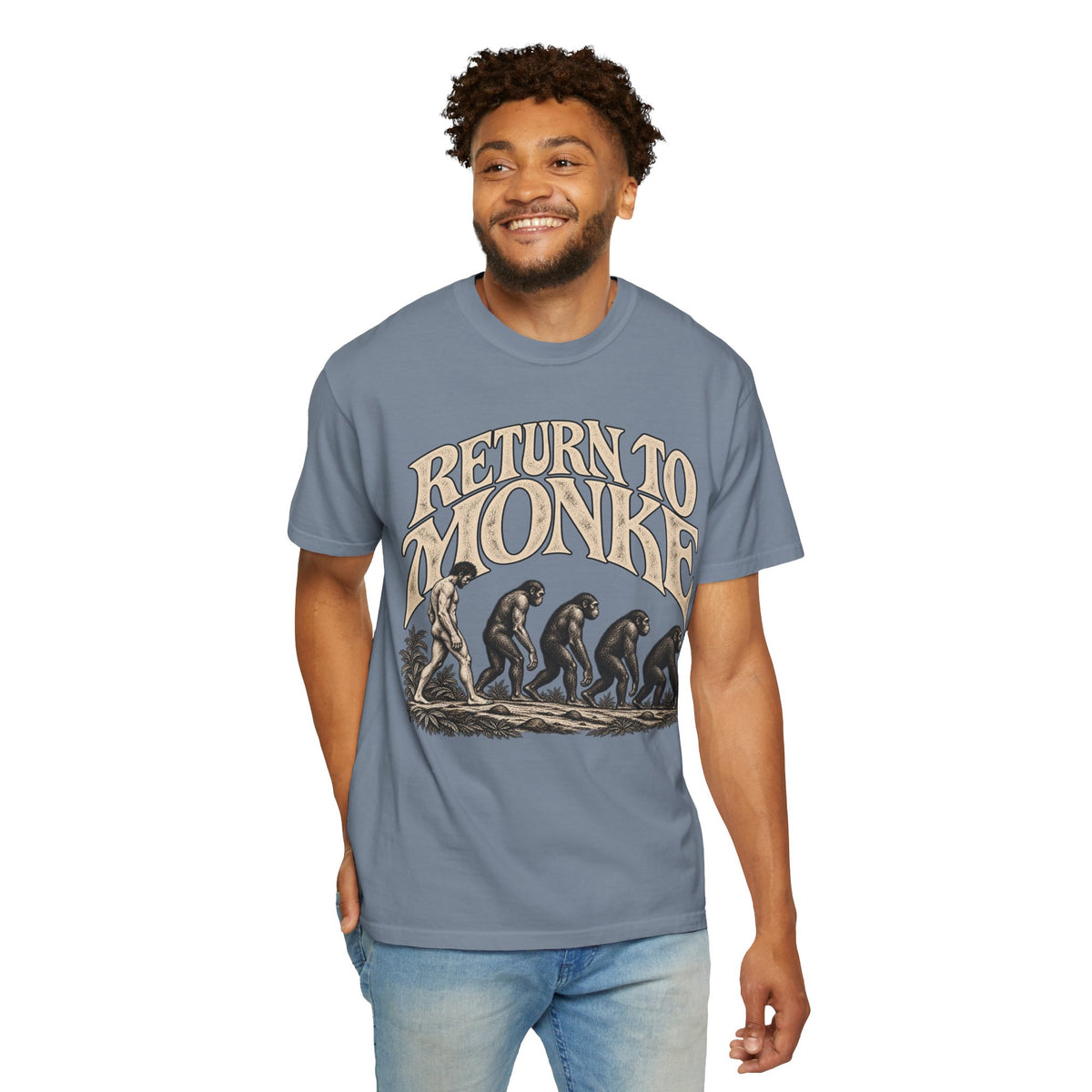 Return To Monke T-Shirt - De-Evolution March Of Progress