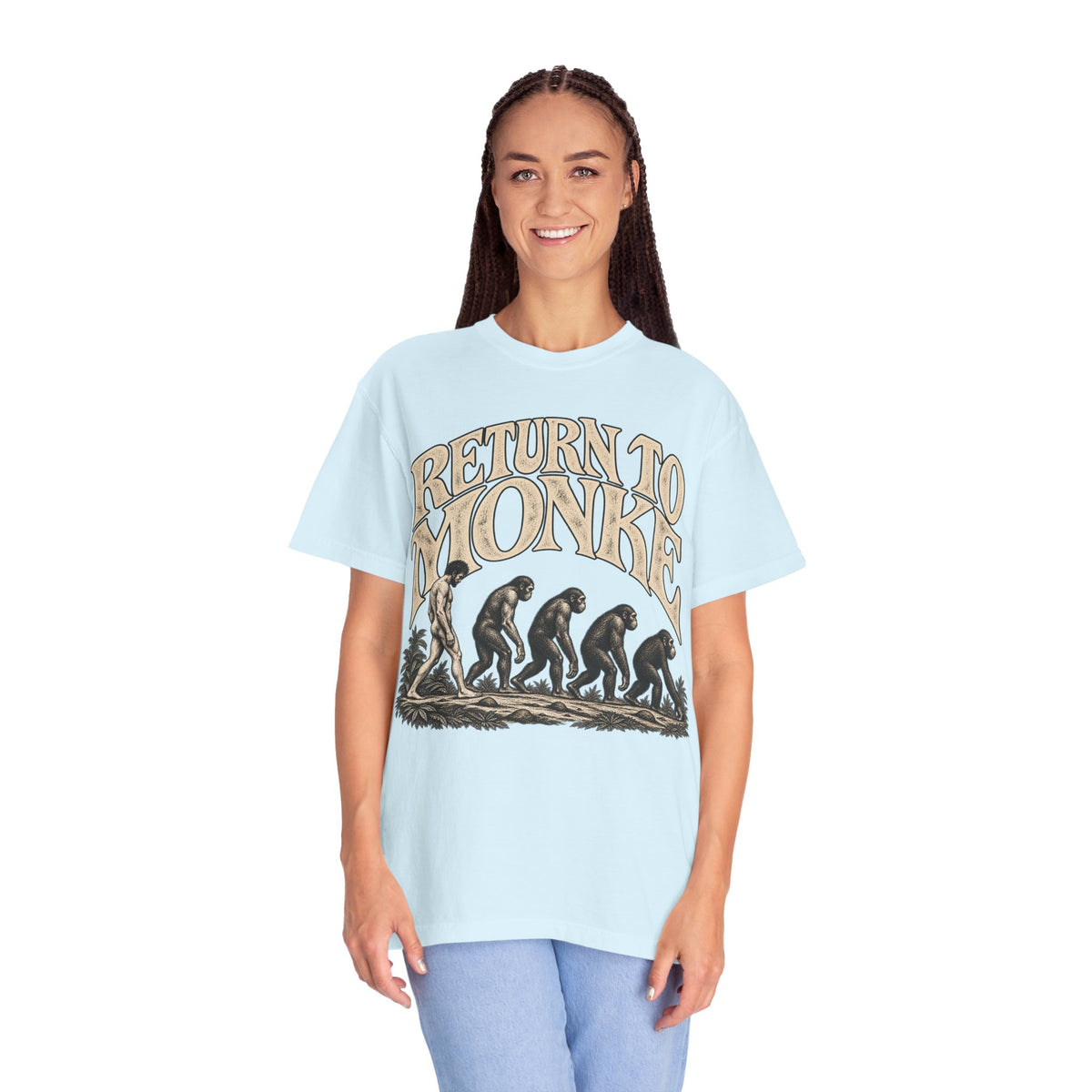 Return To Monke T-Shirt - De-Evolution March Of Progress