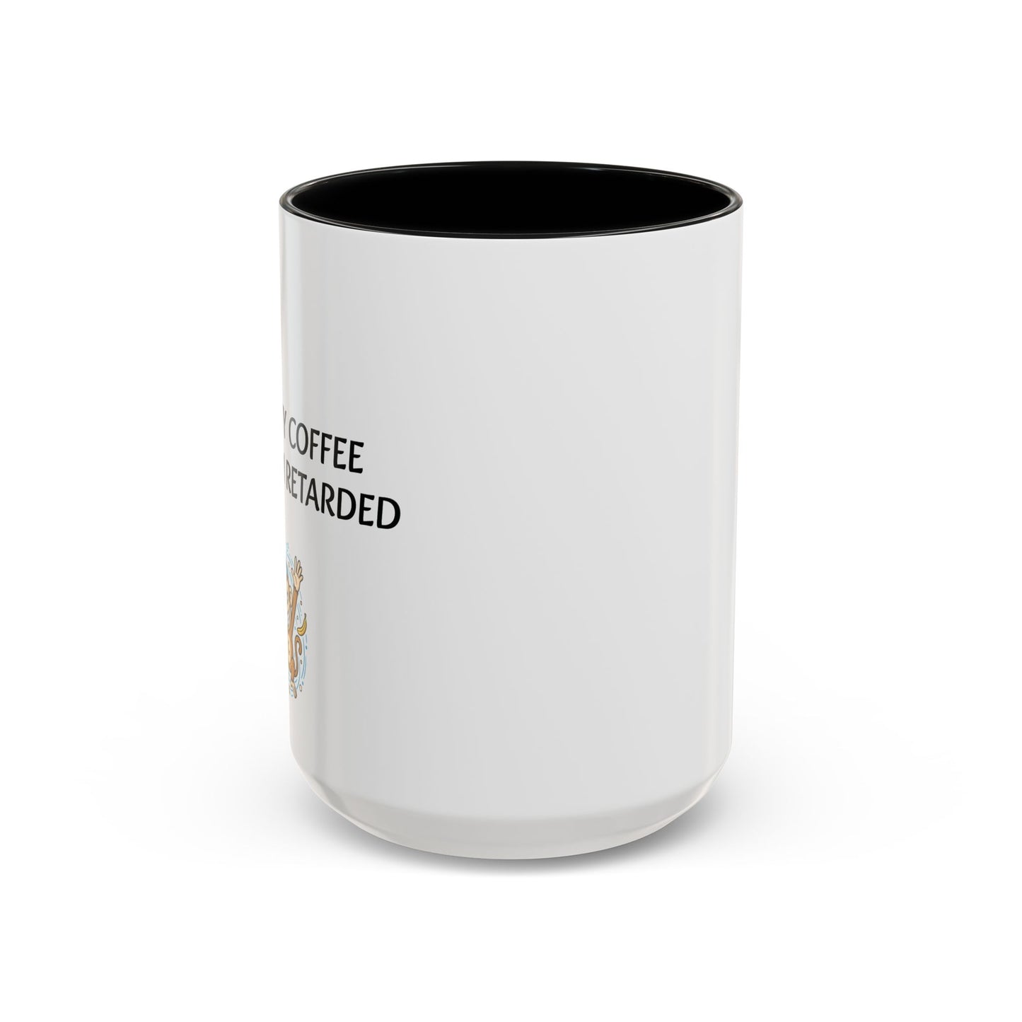 Accent Coffee Monkey Mug — Funny "Coffee First" With Monkey Morning Humor Ceramic Mug