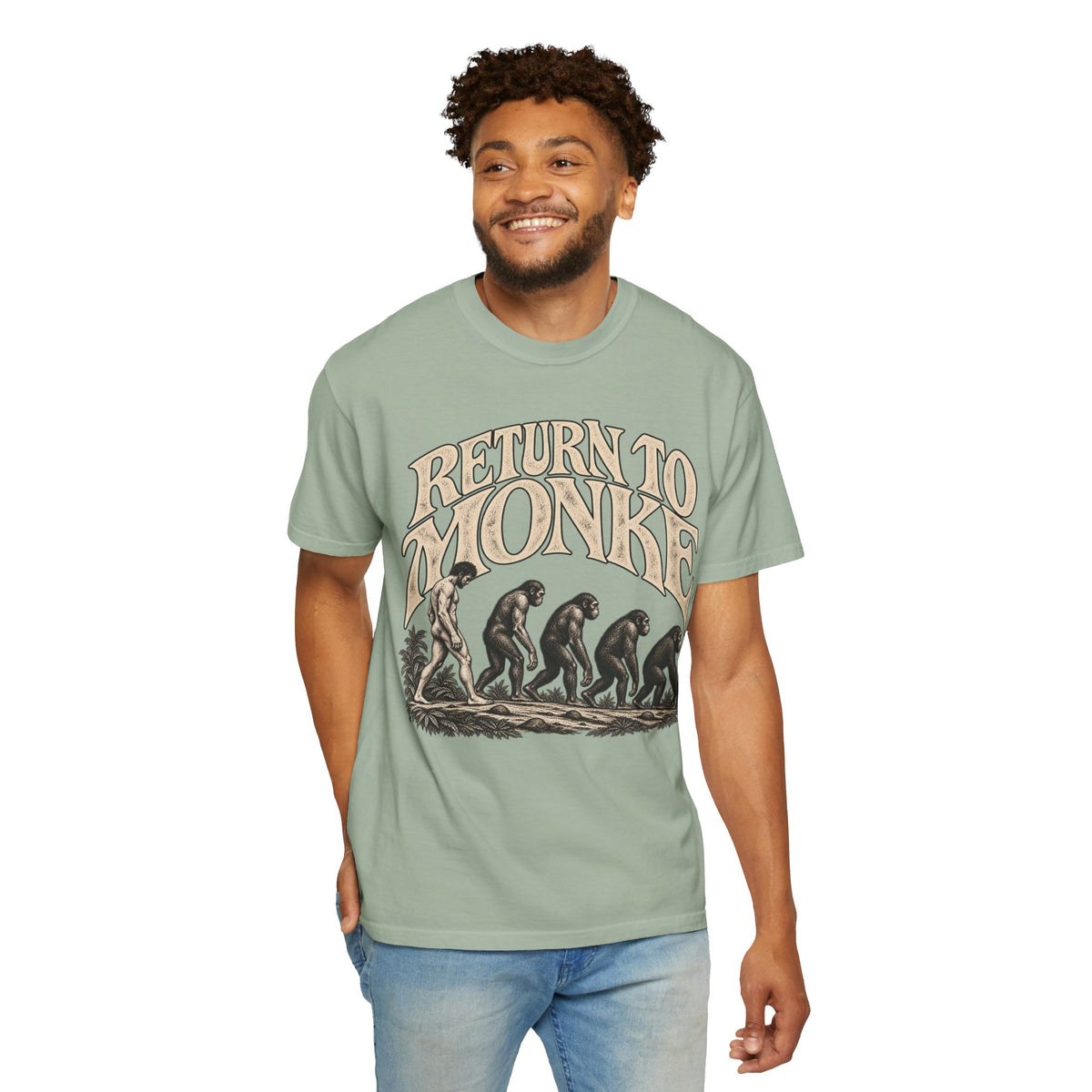 Return To Monke T-Shirt - De-Evolution March Of Progress