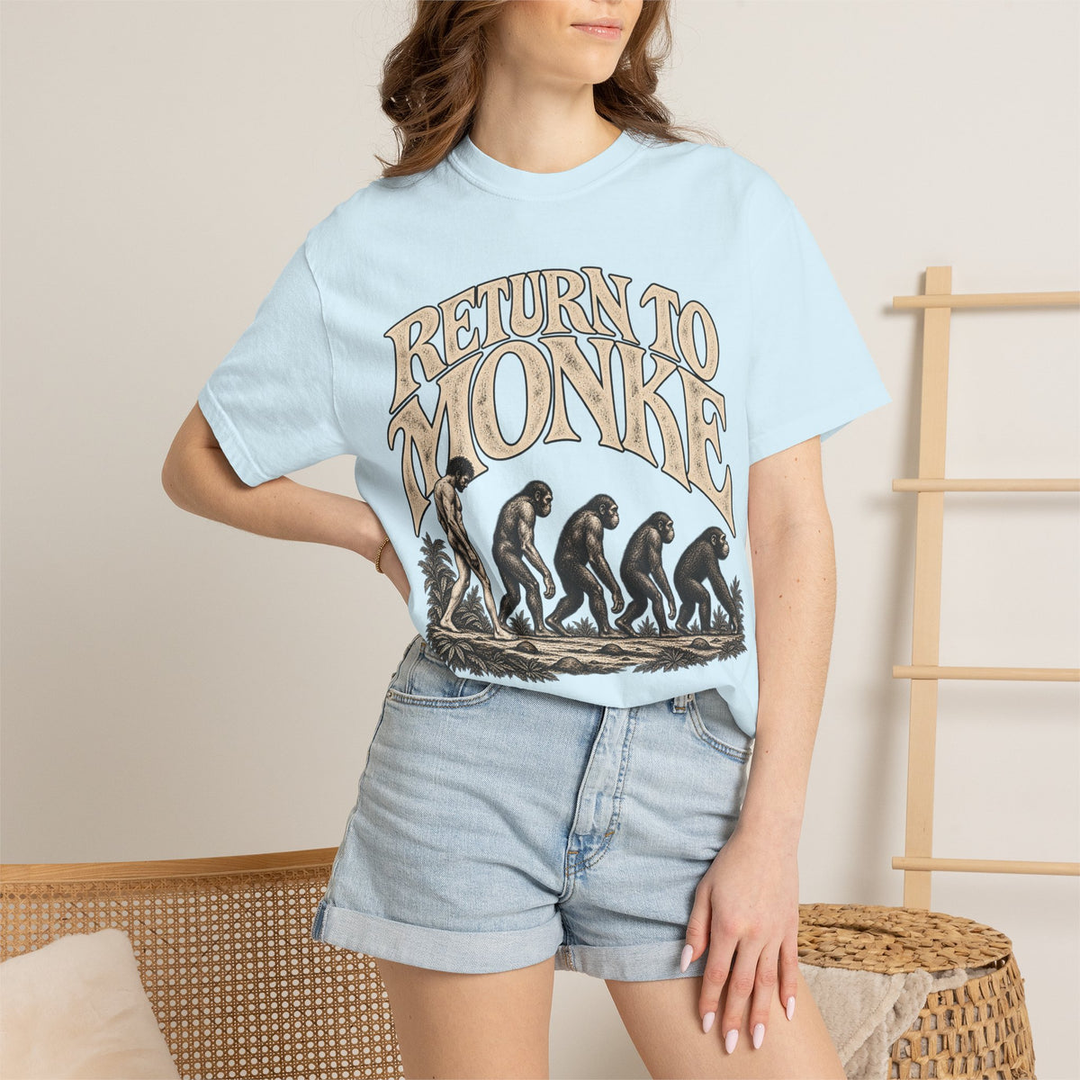 Return To Monke T-Shirt - De-Evolution March Of Progress