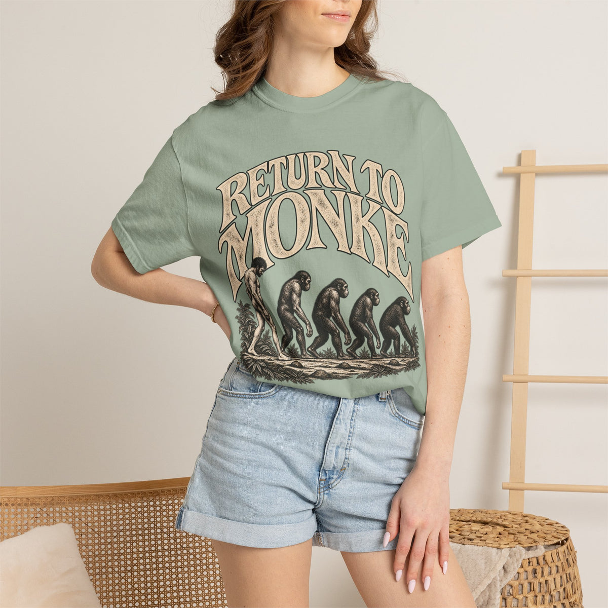 Return To Monke T-Shirt - De-Evolution March Of Progress