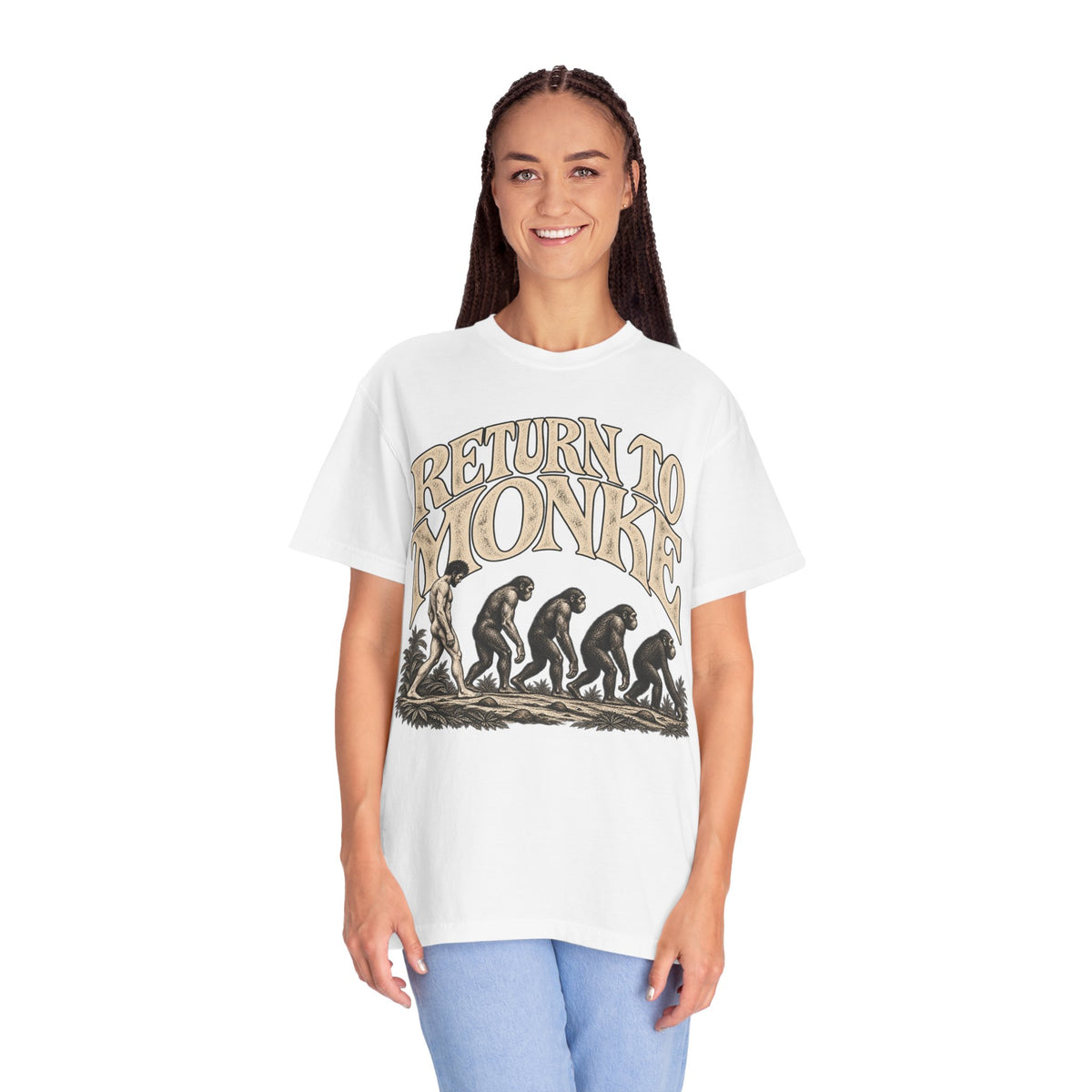 Return To Monke T-Shirt - De-Evolution March Of Progress