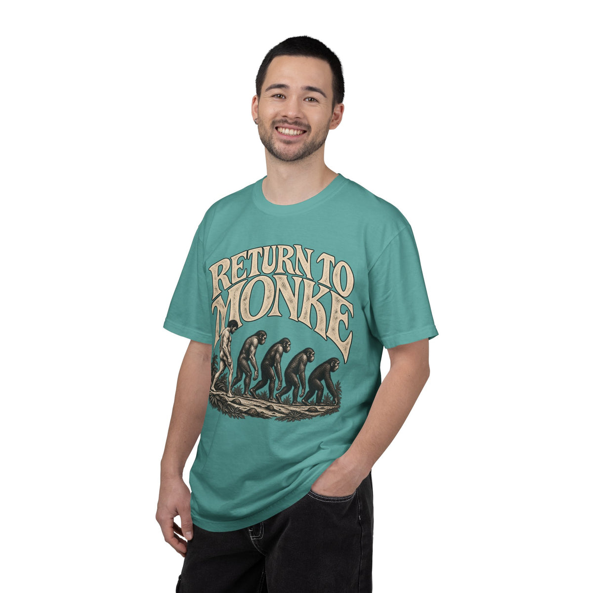 Return To Monke T-Shirt - De-Evolution March Of Progress