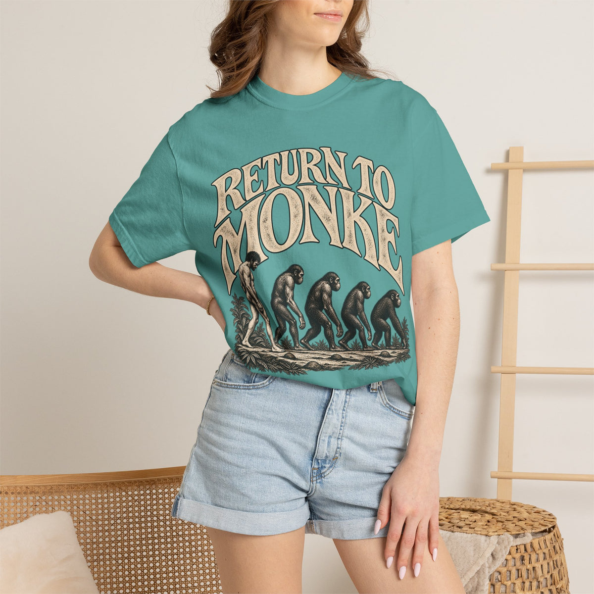 Return To Monke T-Shirt - De-Evolution March Of Progress