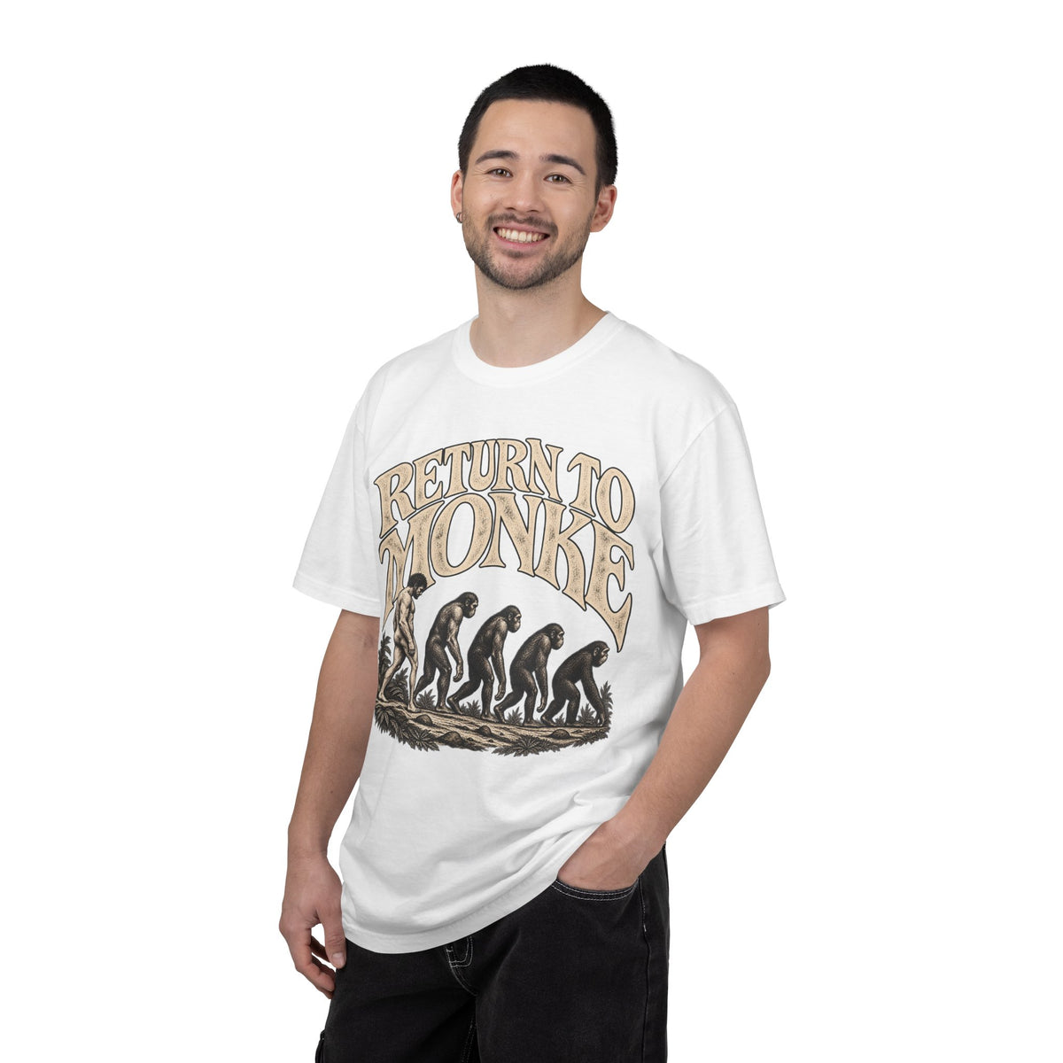 Return To Monke T-Shirt - De-Evolution March Of Progress