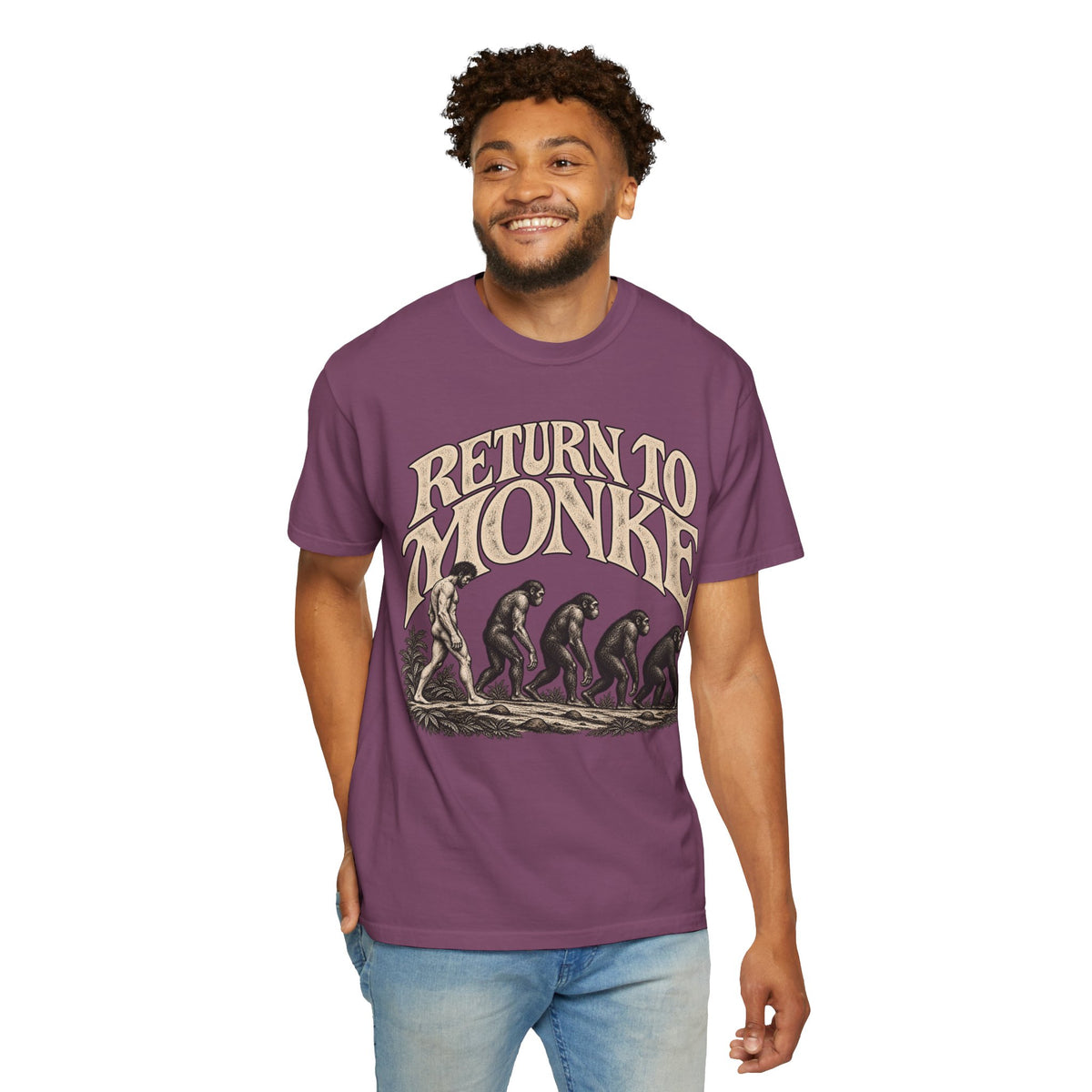 Return To Monke T-Shirt - De-Evolution March Of Progress