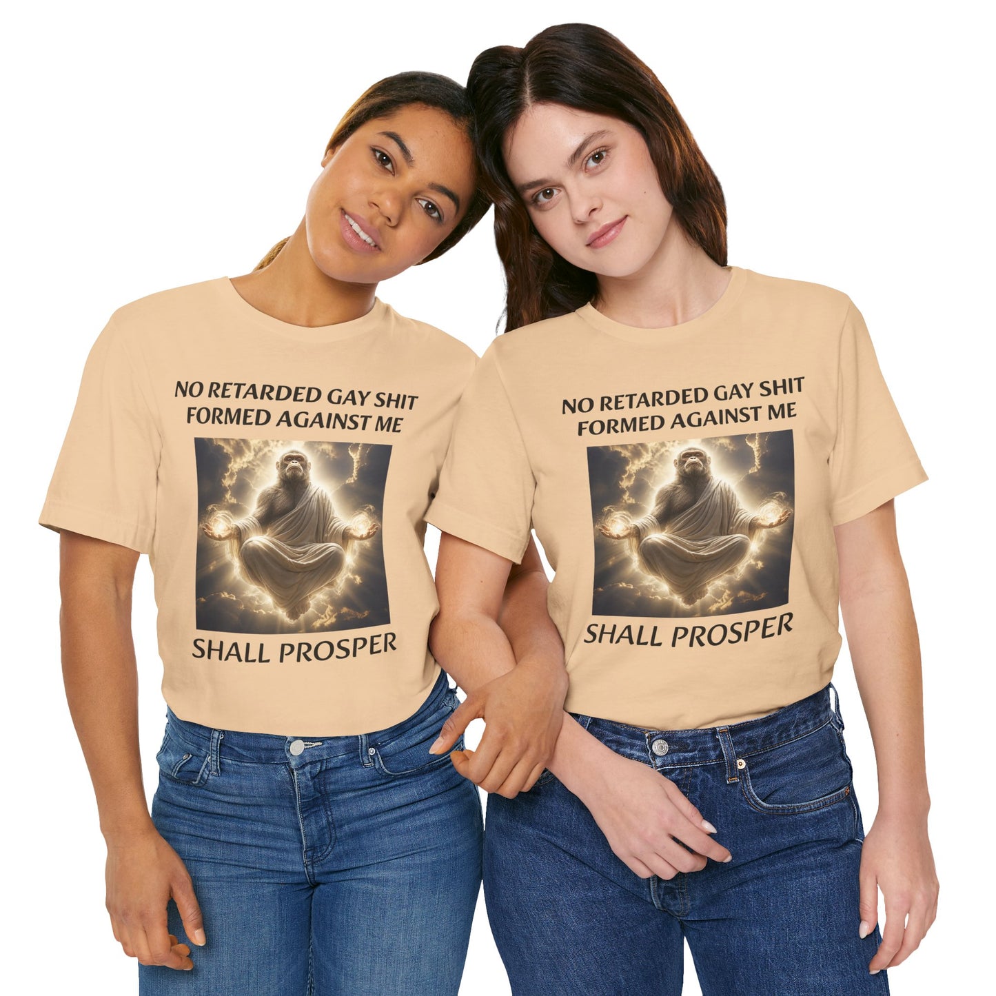 No Retarded Gay Shit Formed Against Me Shall Prosper T-Shirt
